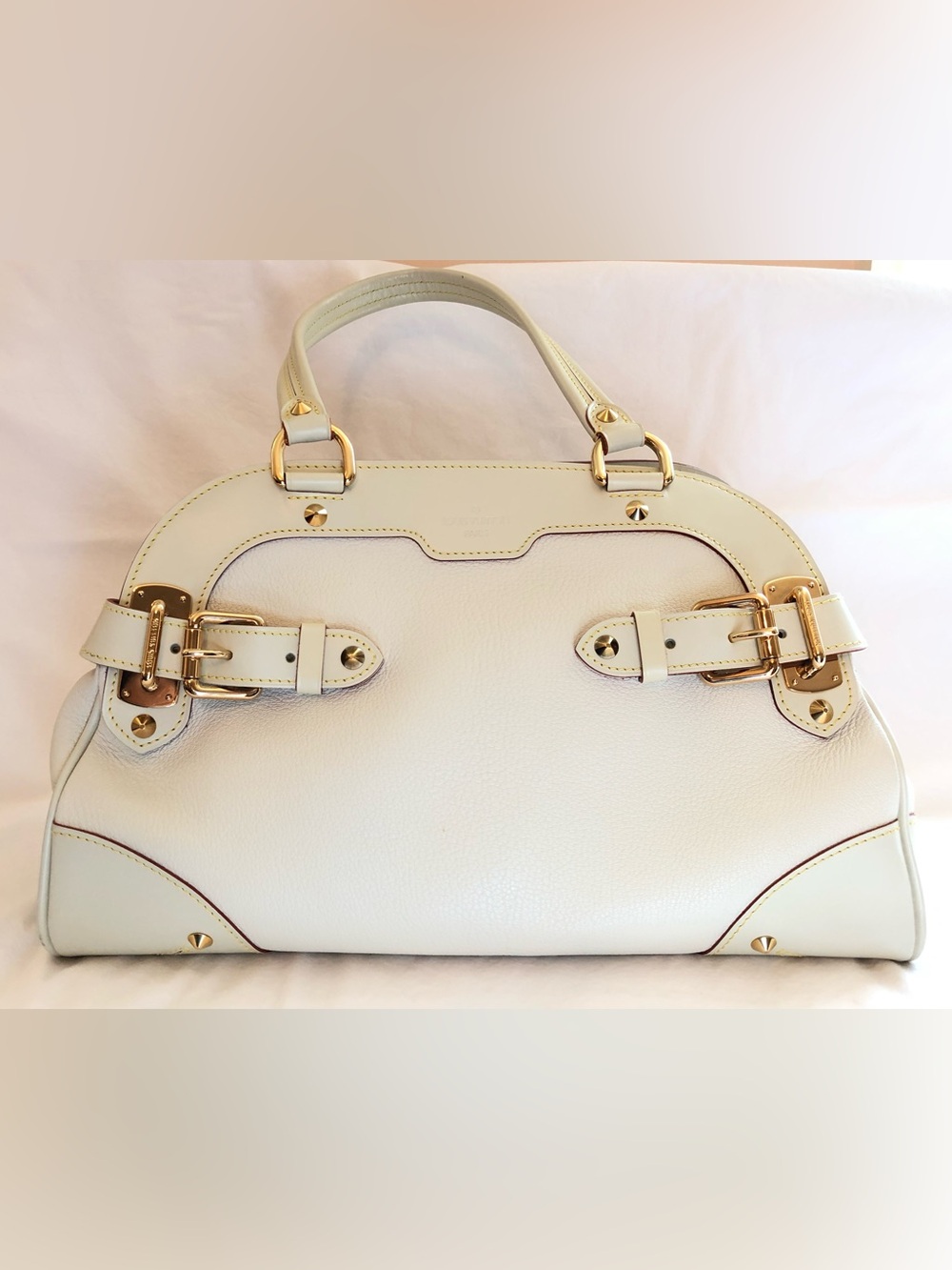 Authentic Louis Vuitton Suhali Le Radieux Bag - off white/cream
